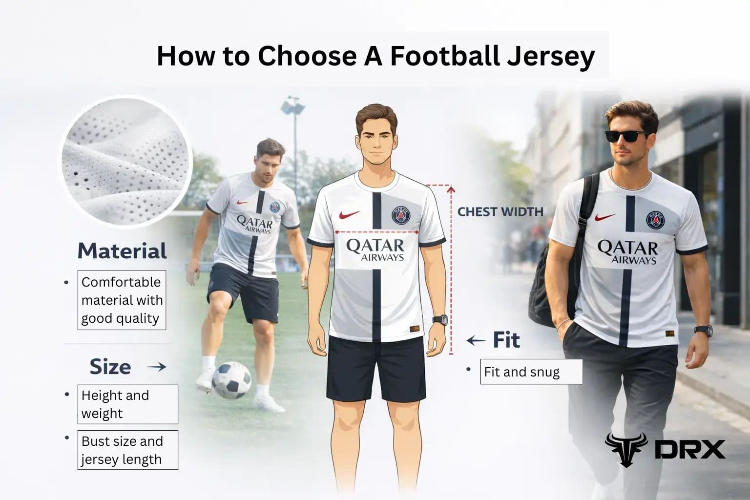 How to Choose A Comfortable Football Jersey for Practice, Casual Match, and Daily Wear