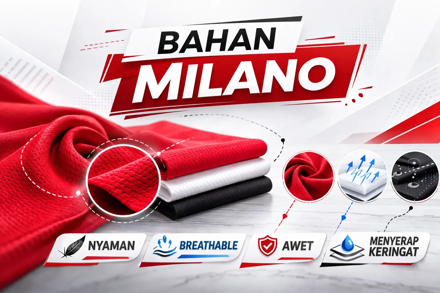 Bahan Jersey Milano: Ciri, Kelebihan, dan Apakah Cocok untuk Olahraga di Indonesia?