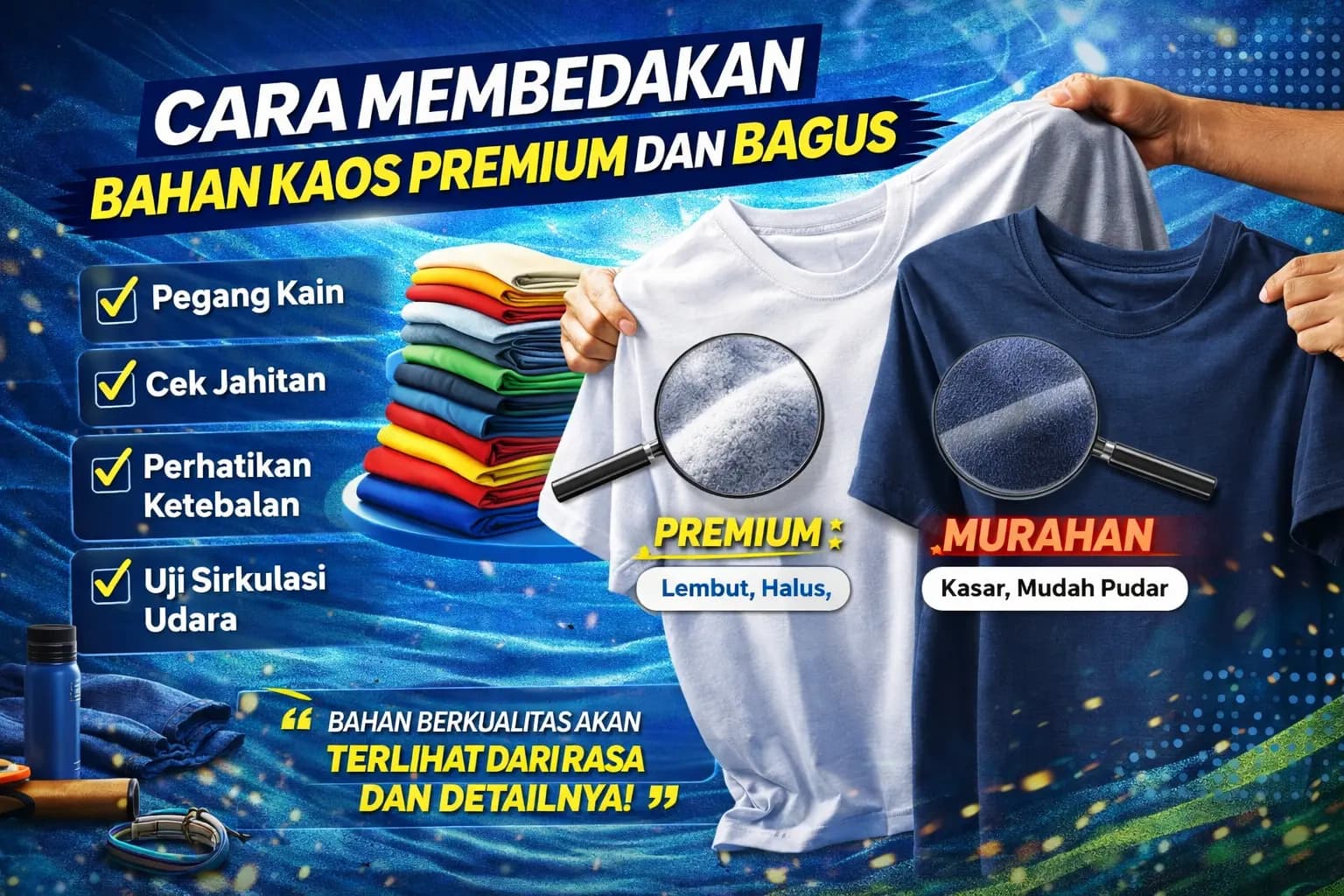 Cara Membedakan Bahan Kaos Premium dan Bagus: Panduan Lengkap untuk Pemula & Brand
