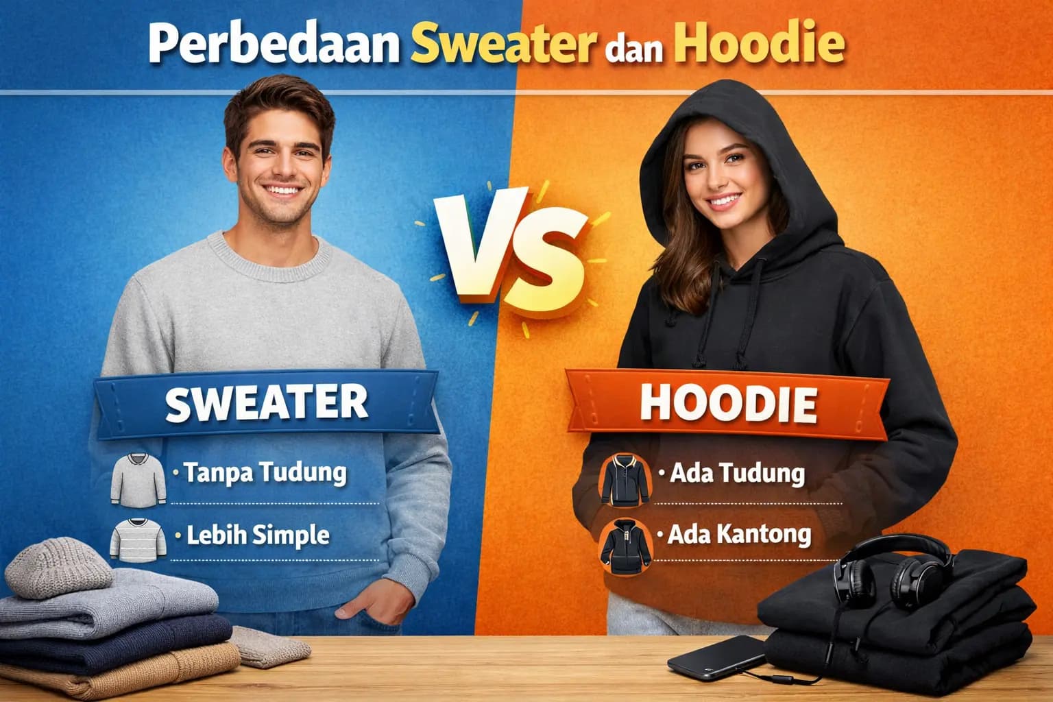 Perbedaan Sweater dan Hoodie: Mana yang Lebih Nyaman dan Cocok untuk Anda?