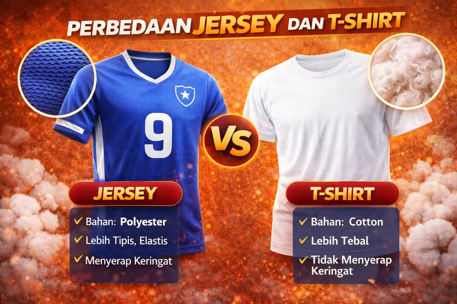 Perbedaan Jersey dan T-Shirt: Jangan Sampai Salah Pilih!