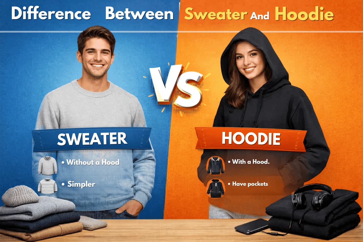 The Difference Between Sweater and Hoodies: Which Is More Comfortable and Suitable for You?