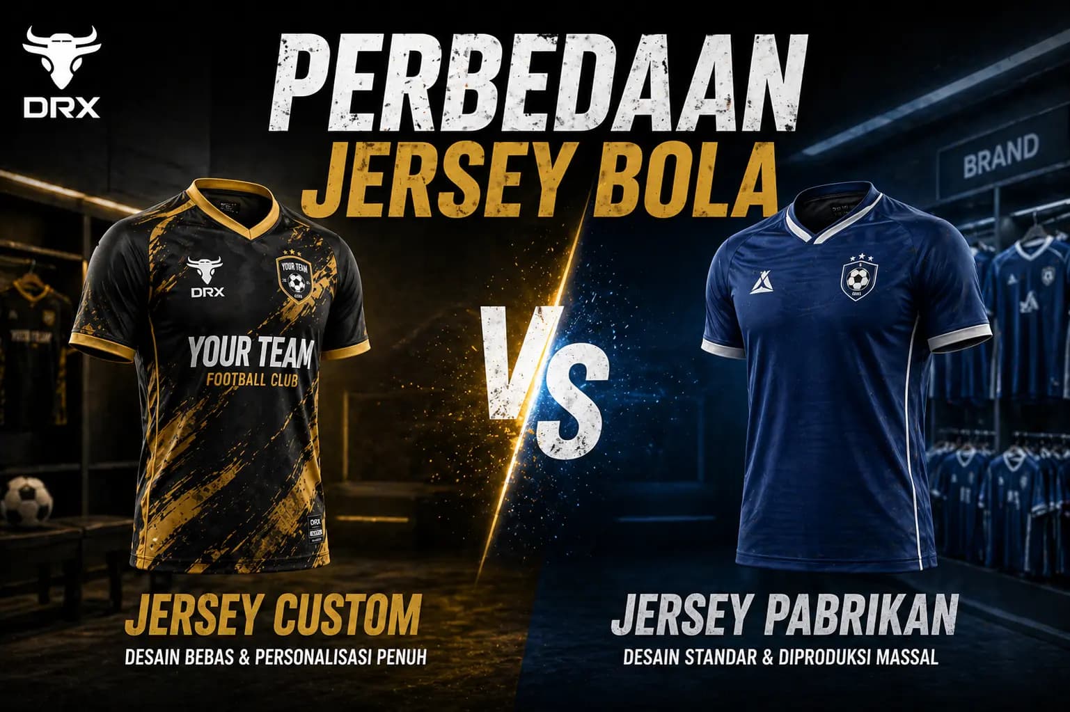 Perbedaan Jersey Bola Custom vs Jersey Pabrikan: Mana yang Lebih Worth It untuk Tim, Gaya, dan Budget Kamu?