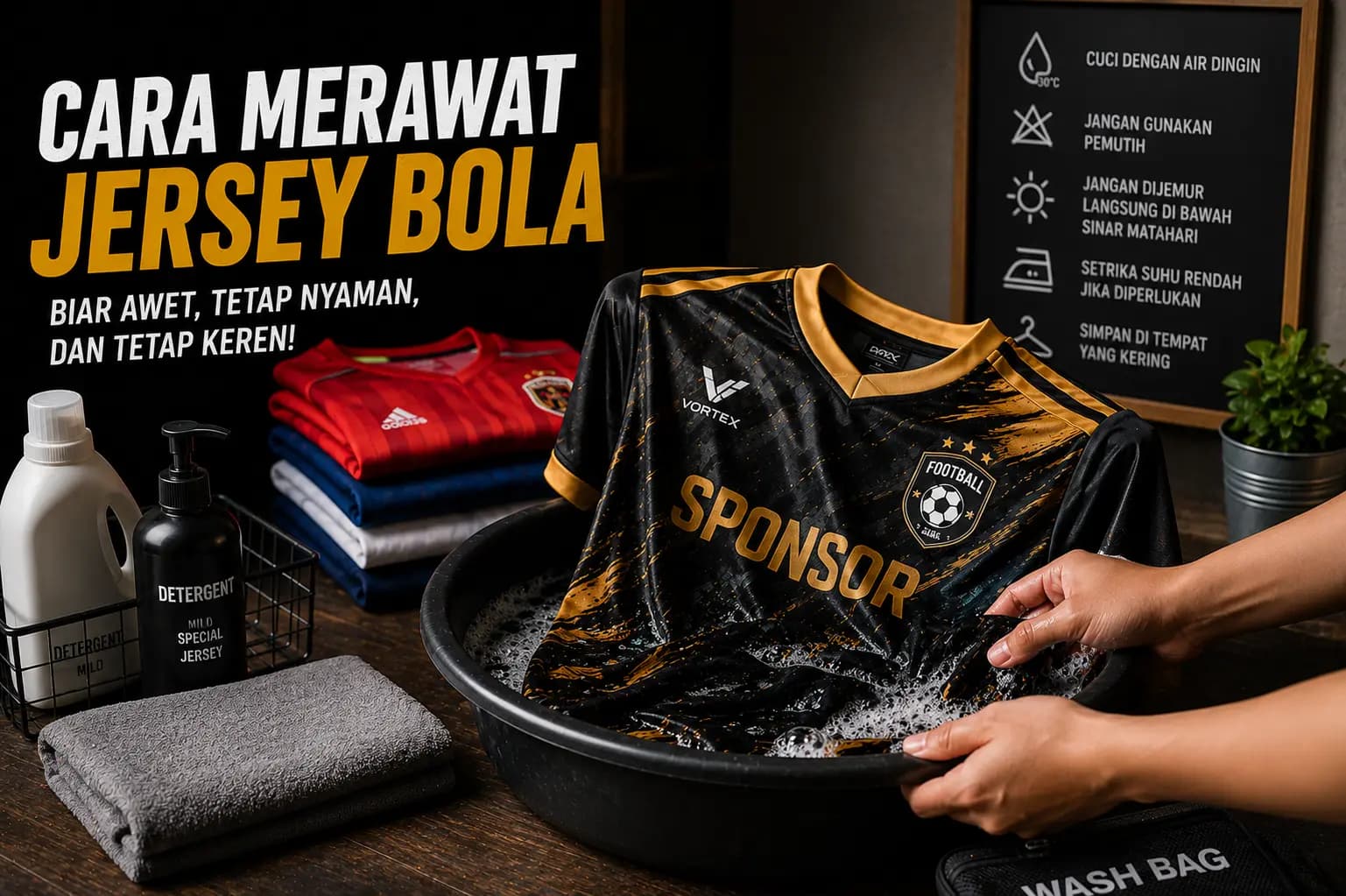 Cara Merawat Jersey Bola agar Awet, Tidak Pudar, dan Tetap Nyaman Dipakai
